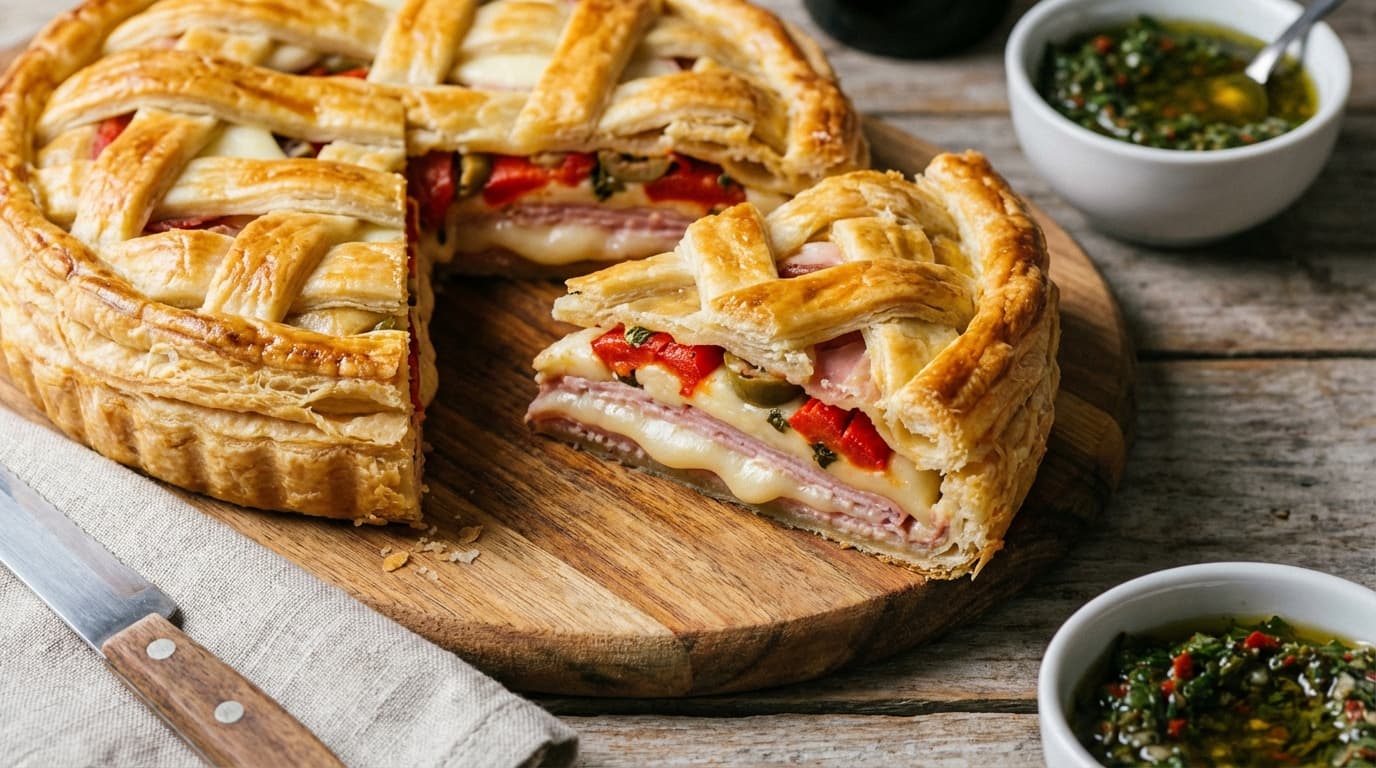 Tarta de jamon y queso